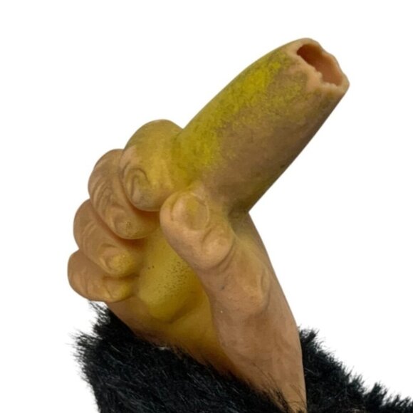 Vintage Rubber Face Monkey Plush Doll With Banana Red Top Sneakers 14 inch - Picture 5 of 8